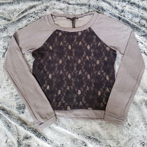 BCBG Floral Lace Sweater